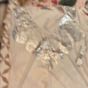 Silver Sequin Women's Top